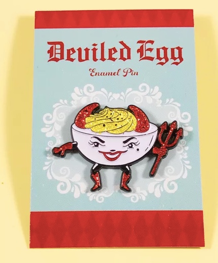Kellyportfolio Deviled Egg Enamel Pin