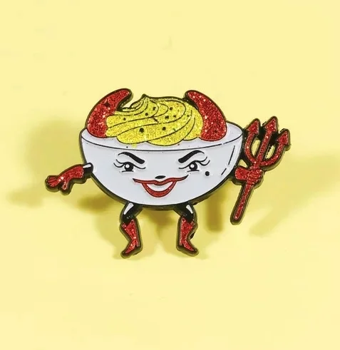Kellyportfolio Deviled Egg Enamel Pin