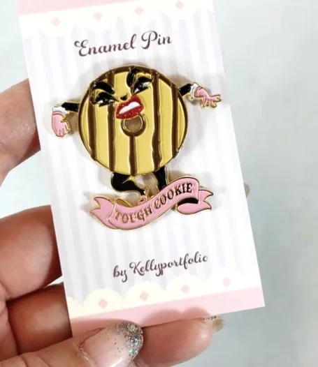 Kellyportfolio Tough Cookie Enamel Pin