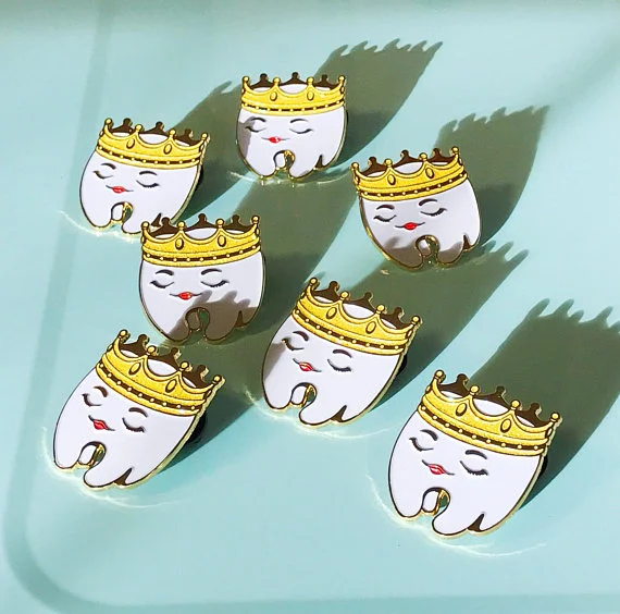 Kellyportfolio She Was Crowned Enamel Pin
