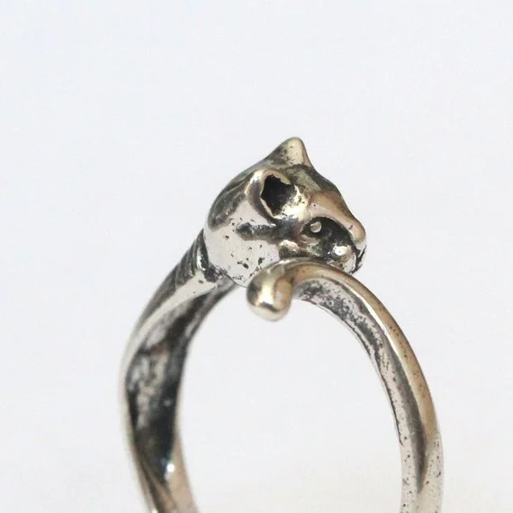 Moon Raven Designs Silver Kitty Cat Rings