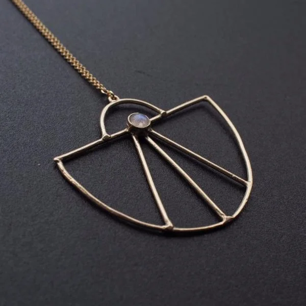 Iron Oxide Designs Opal Beam Necklace
