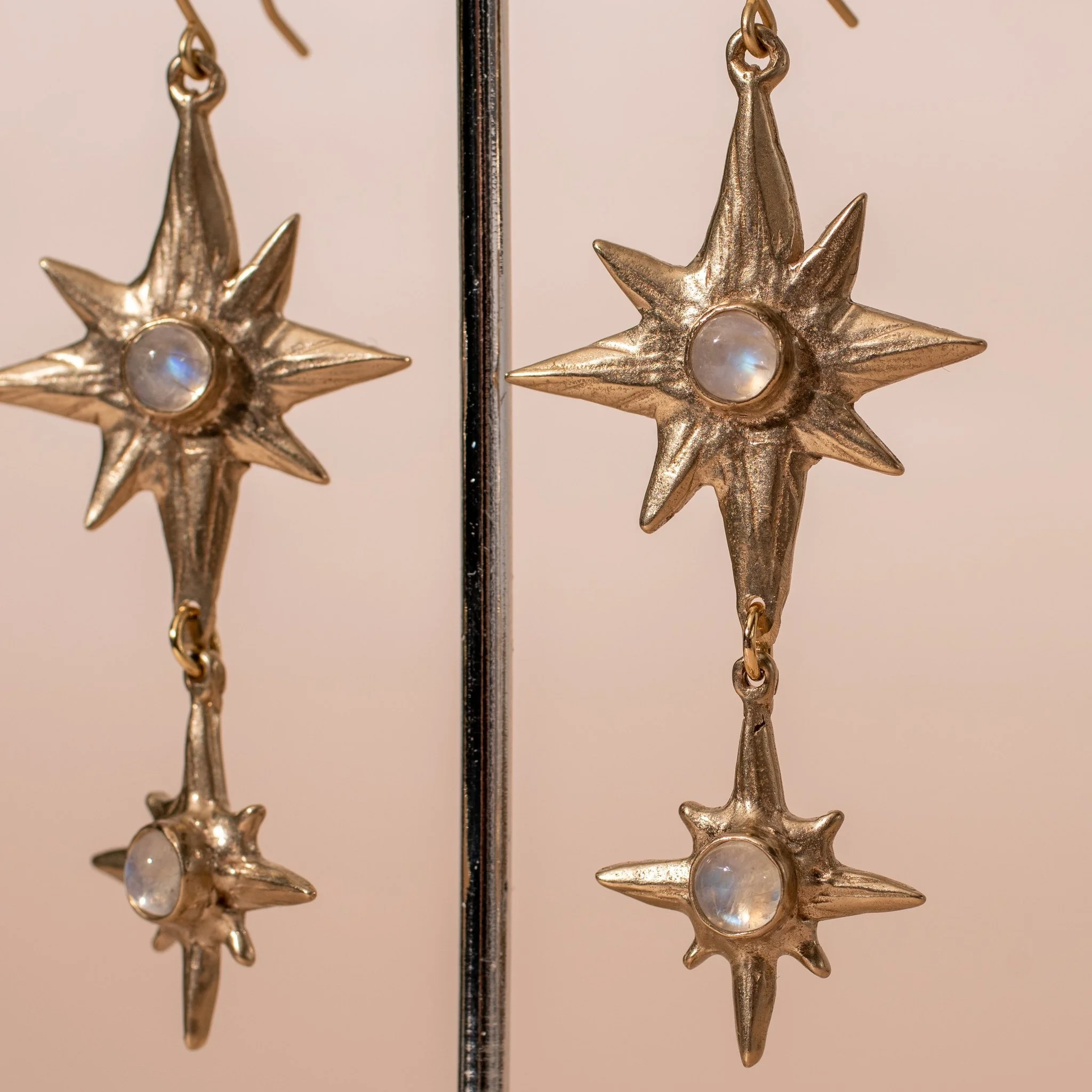 Iron Oxide Designs Polaris Earrings w/Moonstones