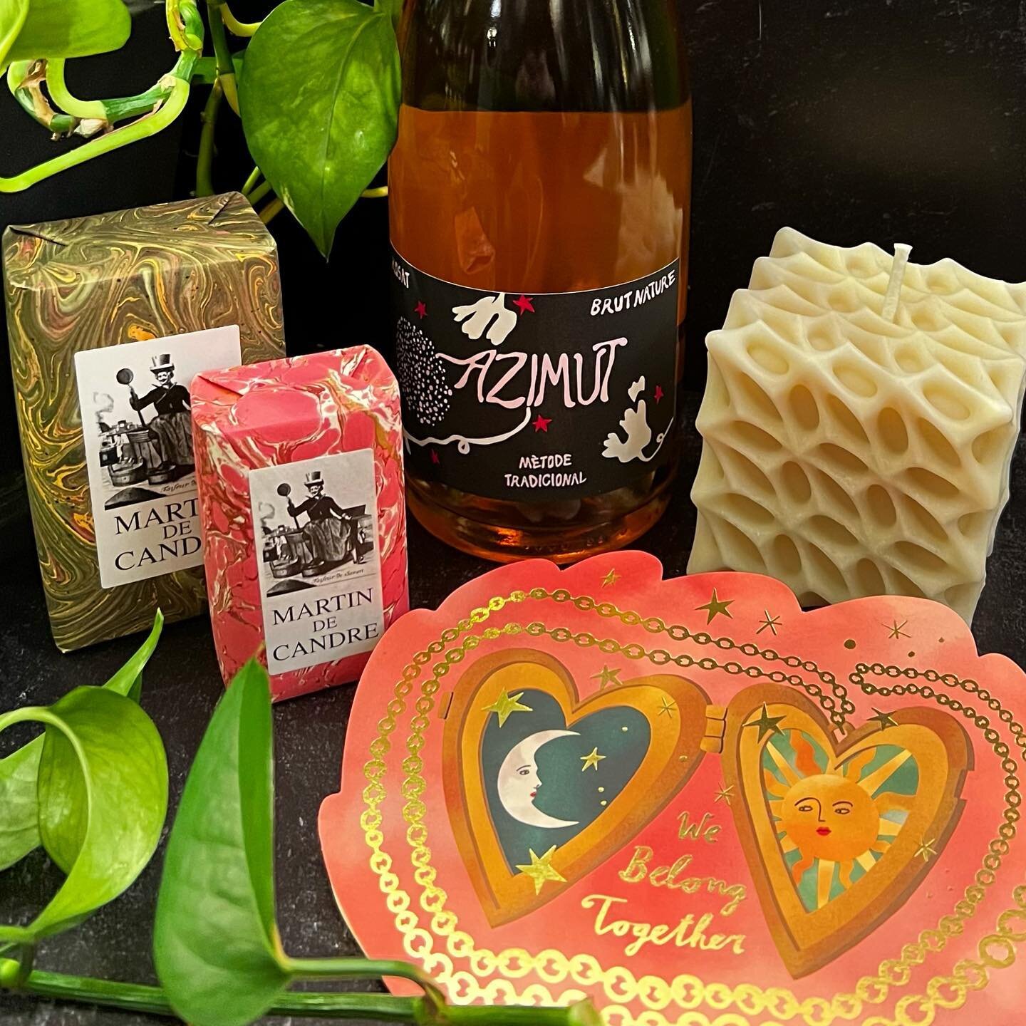 Pick up some gorgeous @martindecandre soaps from our neighbor @orcaspaley, then come up to Ghost and pair them with @azimutwines Sparkling Brut Rose, a delightful card by @redcapcards and a beautiful beeswax candle by @nlumec - you&rsquo;re all set! 