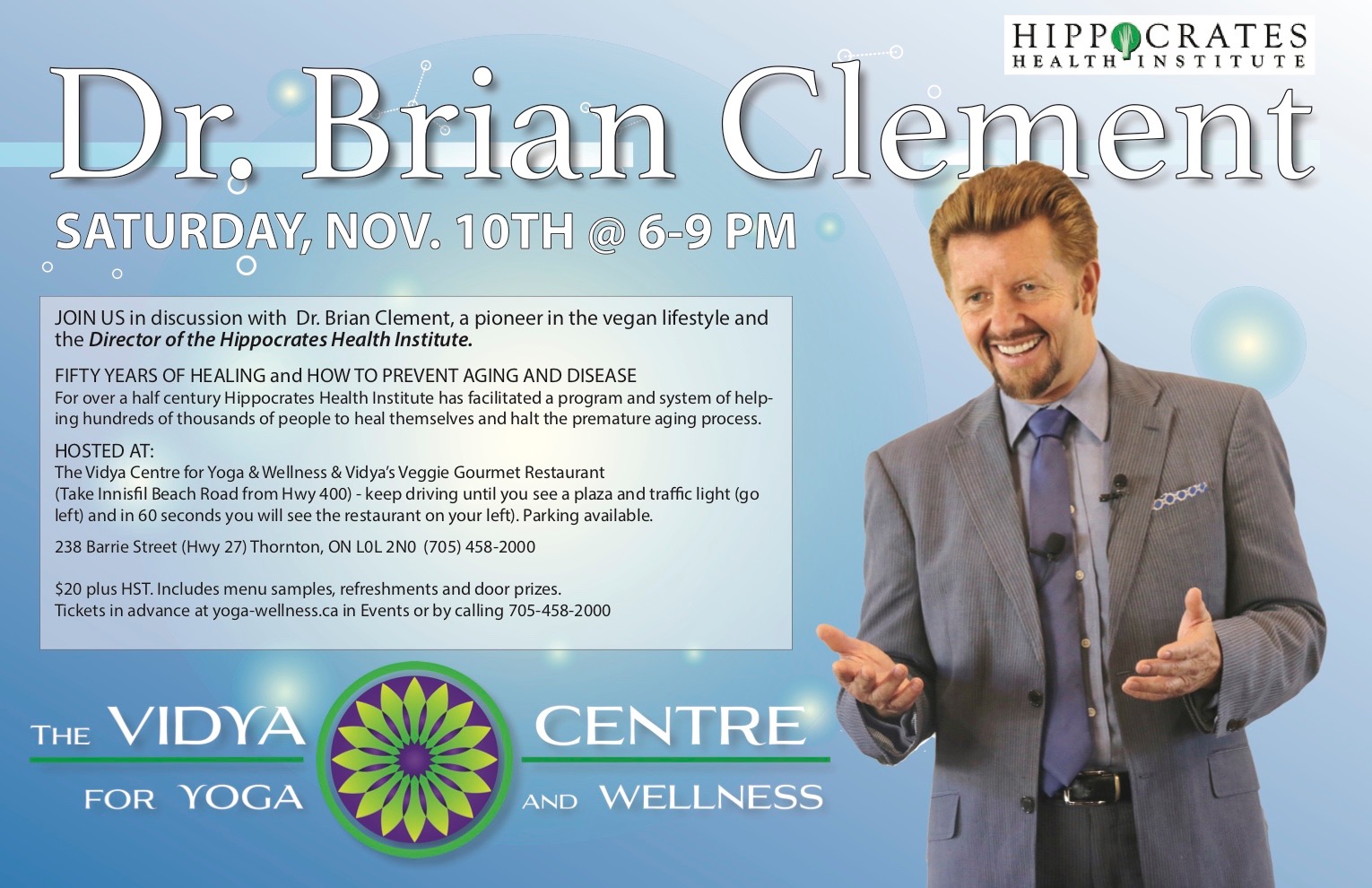 Tickets are $20 in advance and $25 at the door $15 for Vidya Centre Sustaining Members If you prefer to pay over the phone you can call us Tues-Sun at 458-2000 with credit card information. Questions? Email us