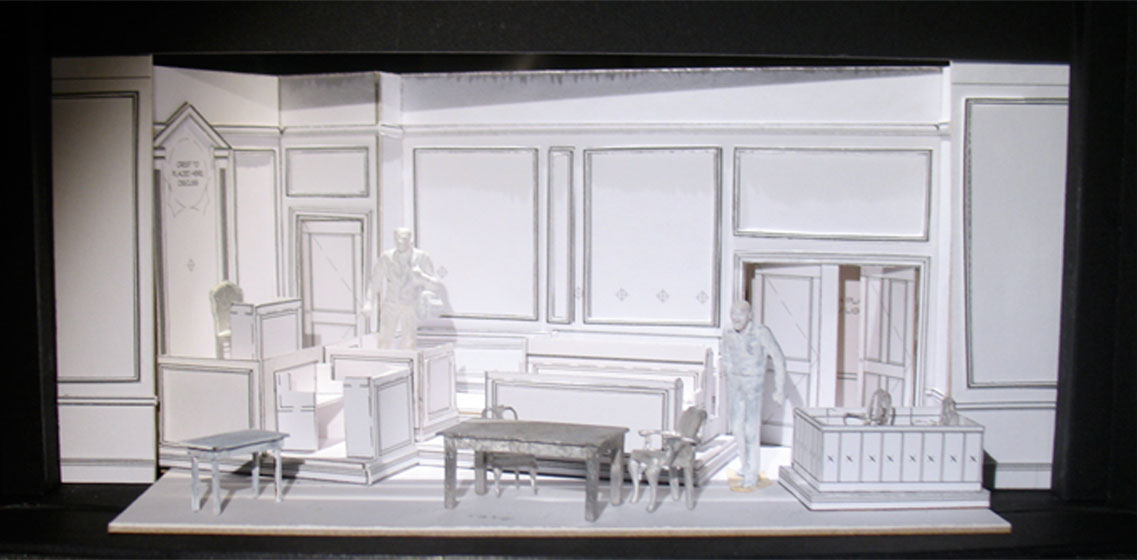 Preliminary 1/4" White Model: Court - Act II & Act III Sce. II