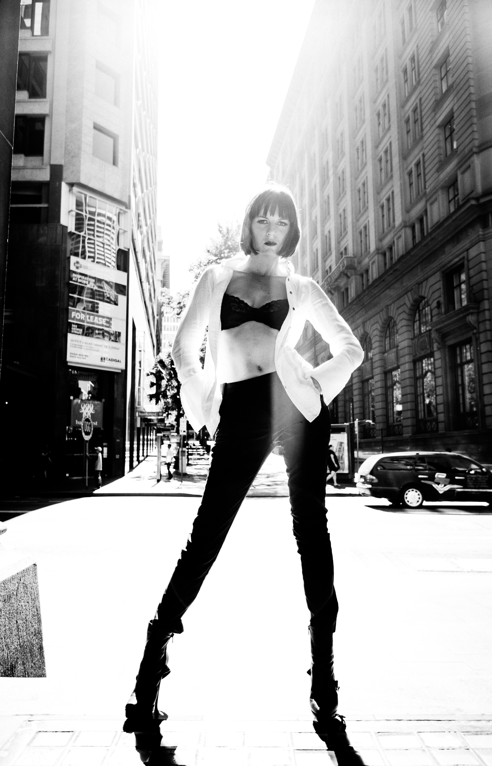 Model: Ivy Rose Raven Hair and Makeup: Kerrie Jane Bailey Styling: Gian Location: Sydney CBD