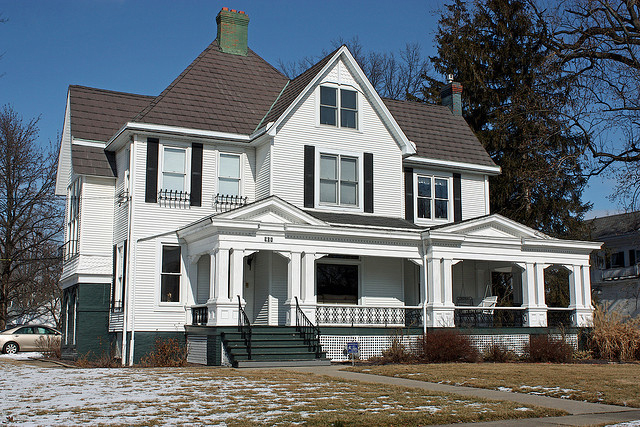 One of the beautiful 19th century homes found in Carlinville's historic district.