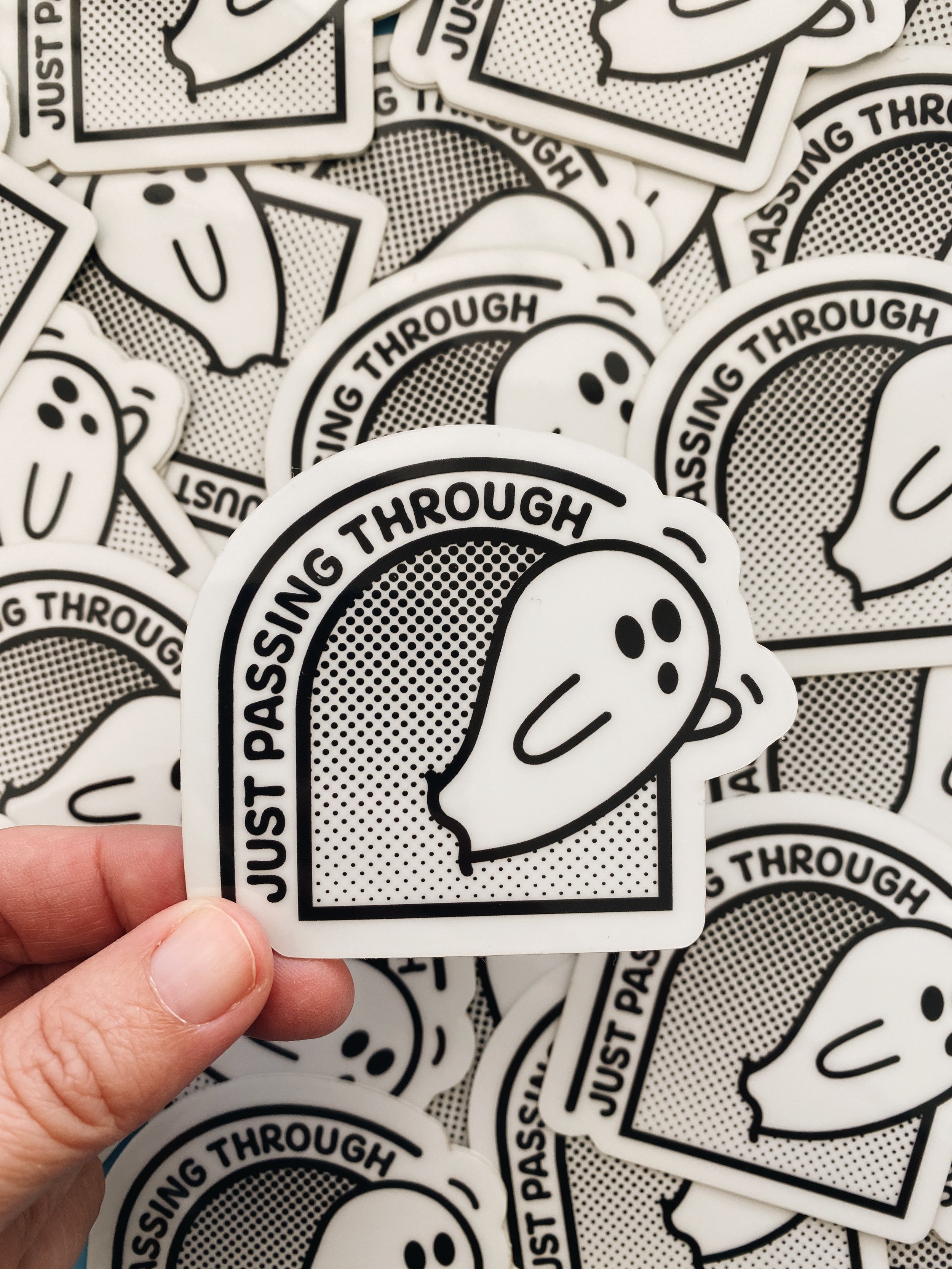 Passing Through Glow in the Dark Sticker — Recovering Lazyholic