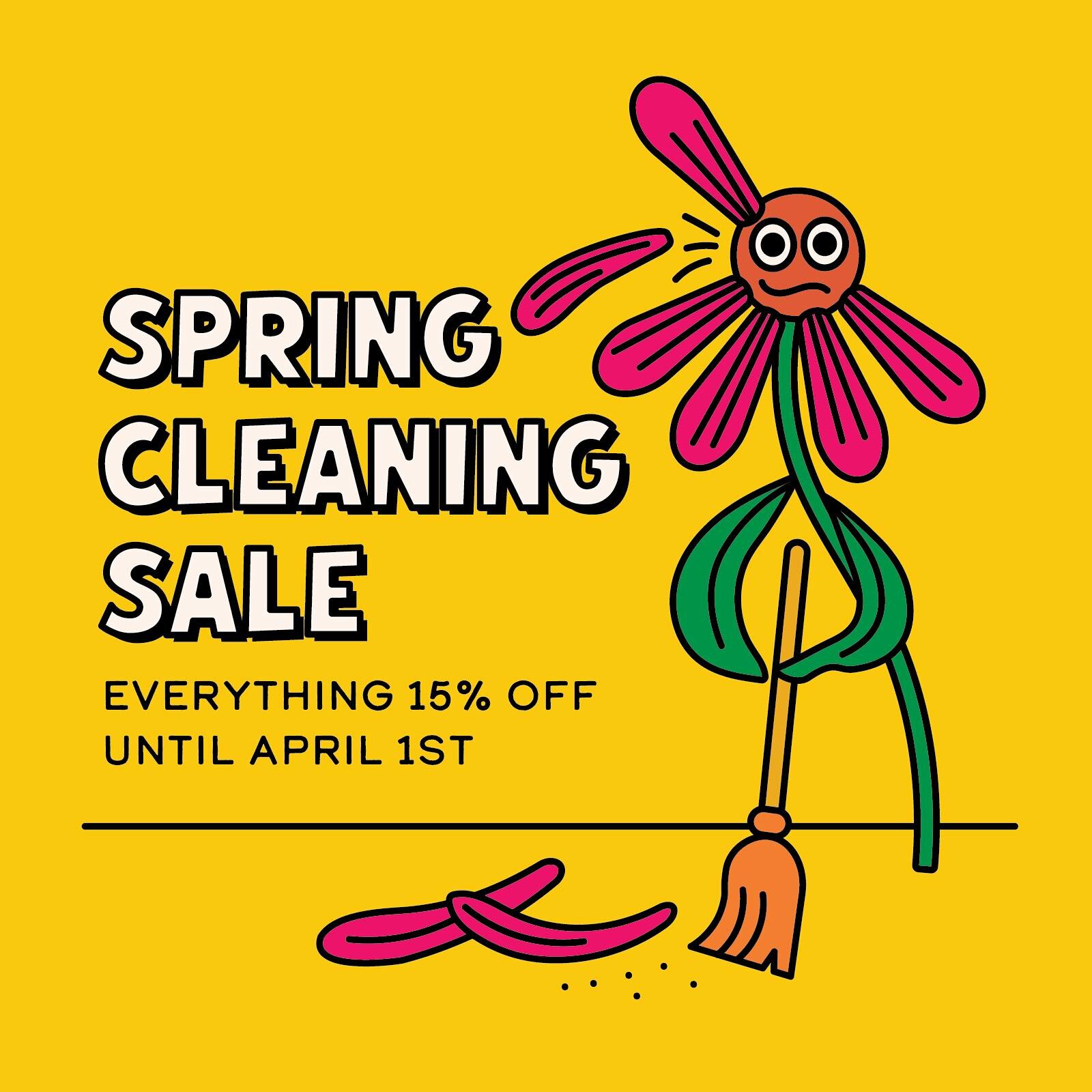 I&rsquo;m in it&rsquo;s got to go mode. Everything in the shop is 15% off until April 1st. Just use the code GETSPRUNG at checkout. 🌸🧹
