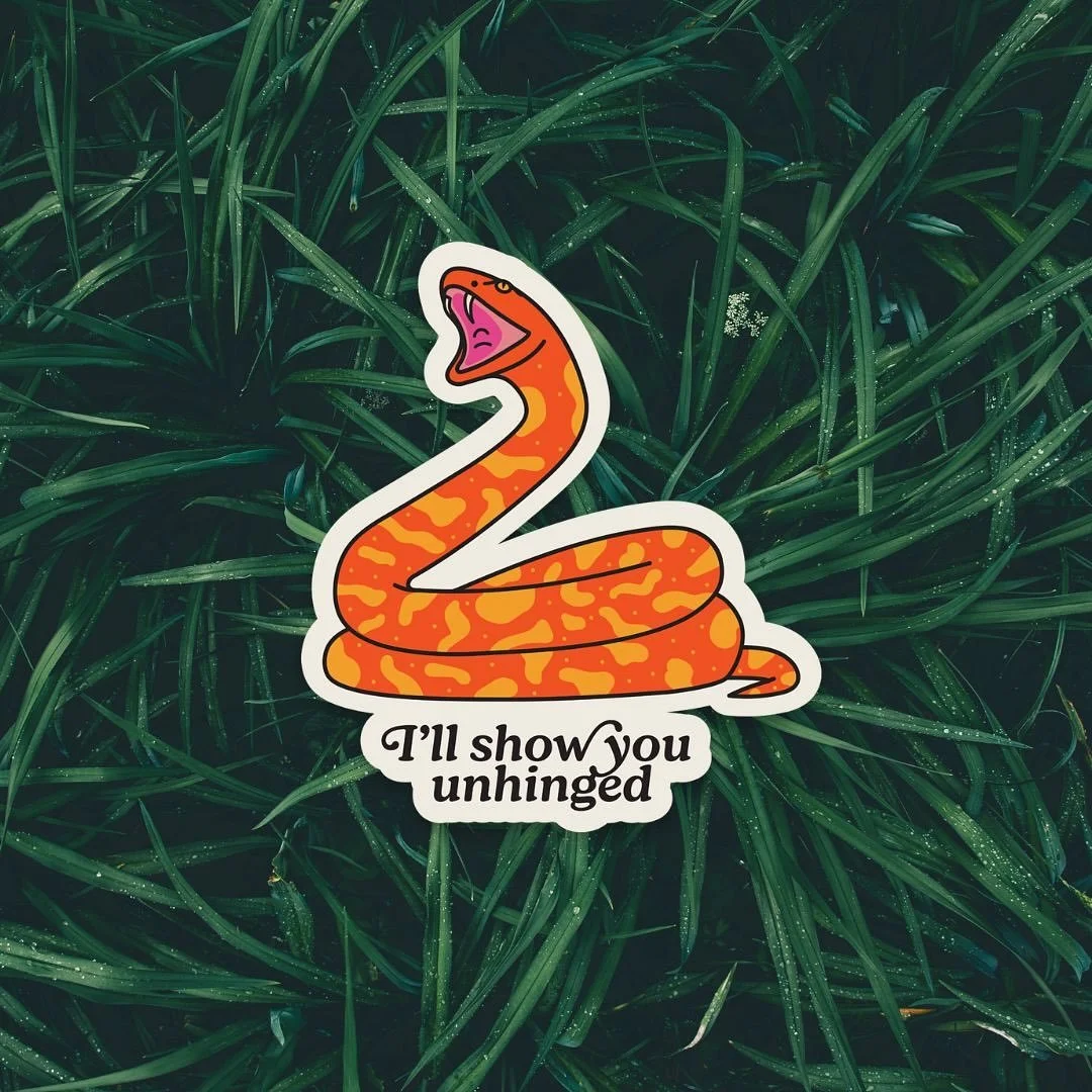 I&rsquo;m in sticker making mode and have added a few to the shop. Thought I&rsquo;d start with this one&hellip; for reasons. If you&rsquo;re in just try me mode meet your new love. Portable and ready for whatever comes. #sticker #stickerart