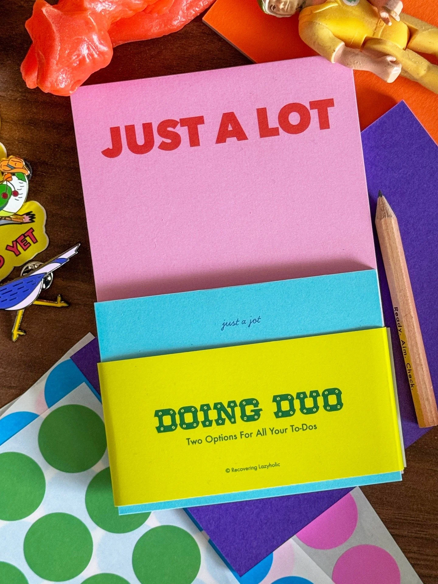 What do I love more than a notepad? Two notepads! I also love writing lists. Love might not even be the right word. It's a necessity. It's the only way my brain knows how to do the thing or keep track of the stuff. Sometimes it's a lot, sometimes it'