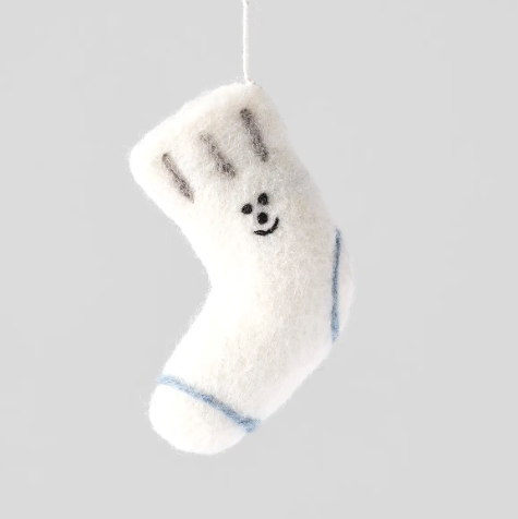 Socks Hanging Felt Ornament