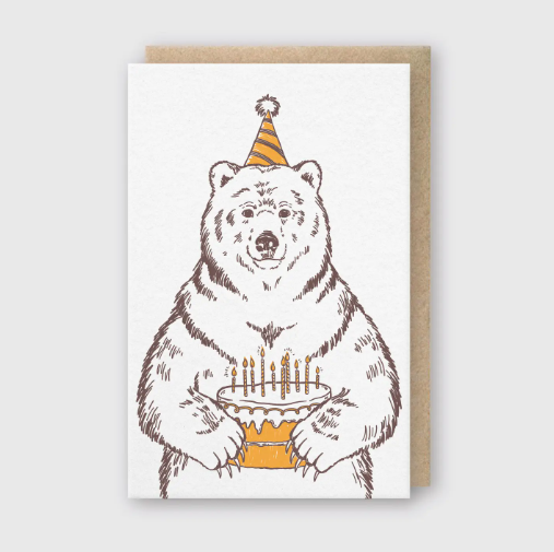 Grizzly Bear Birthday Card