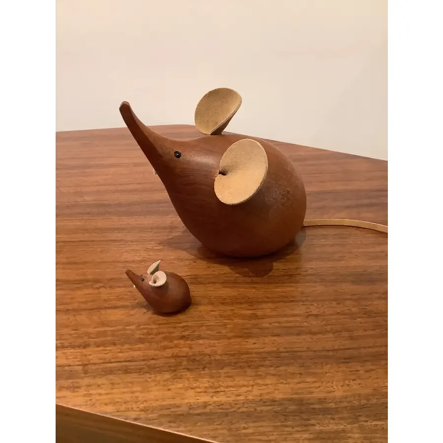 I need this Pair of H & F Denmark Solid Teak Wooden Mice | Mid