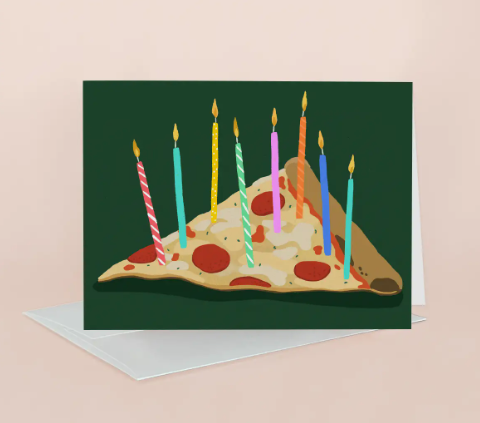 Birthday Greeting Card | Pizza