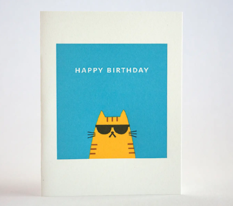 Cool Cat Birthday Card