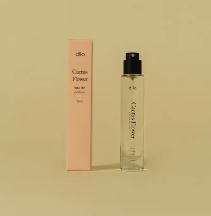 The Cactus Flower scent by dilo with a fine mist sprayer, designed and blended in Philadelphia for on-the-go wear.