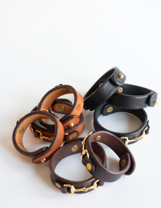 Discover your signature look with an array of premium full-grain leather cuffs in classic, versatile shades.