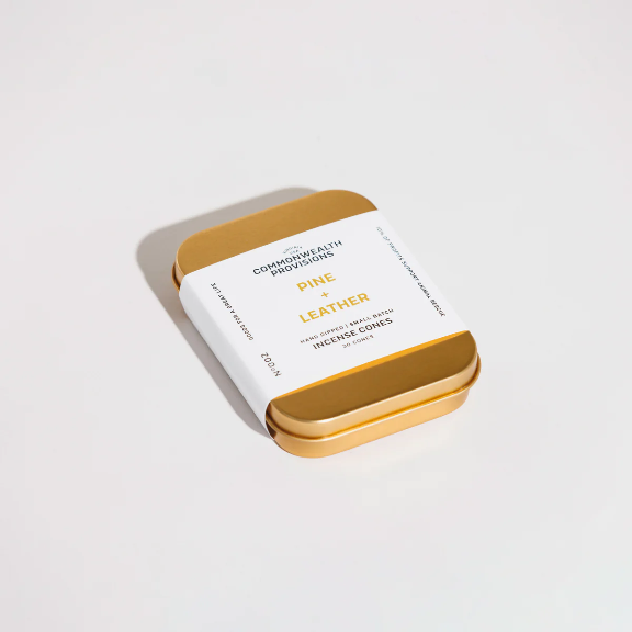 PIne + Leather Incense Cones