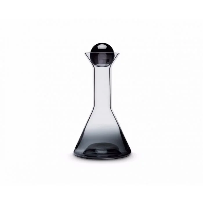 Handcrafted Tank Decanter Black by Tom Dixon highlighting its dramatic silhouette