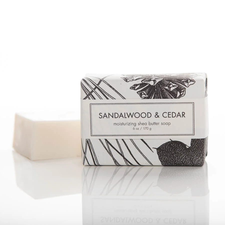 Sandalwood & Cedar Shea Butter Soap - Bath Bar