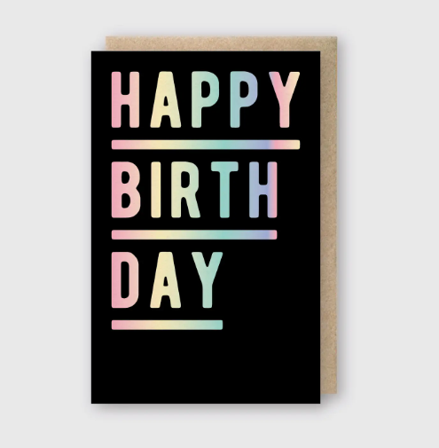 Holographic Foil Birthday Card