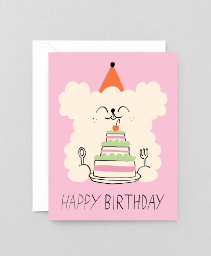 Happy Birthday Dog & Cake' Kids Birthday Card