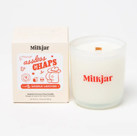Assless Chaps - Saddle Leather - Coconut Candle