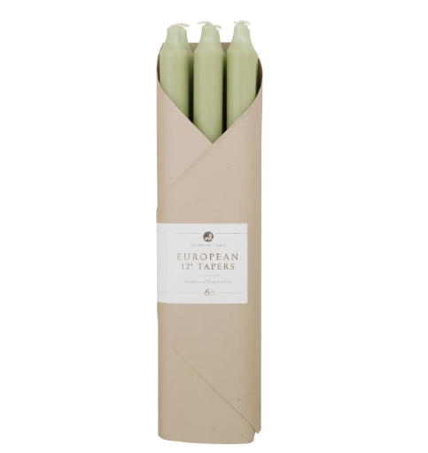 Northern Lights 12" Tapers Gift Set - Sage Green