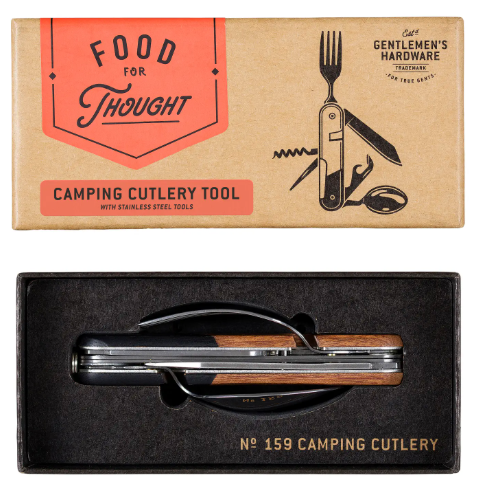 Gift the ultimate wilderness companion with a heavy-duty pocket cutlery multi-tool beautifully presented in a vintage-inspired Kraft gift box.