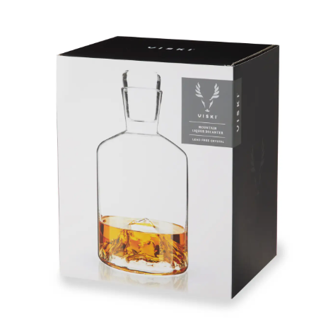 Unique 24 oz whiskey decanter, a perfect holiday gift for a home bar.