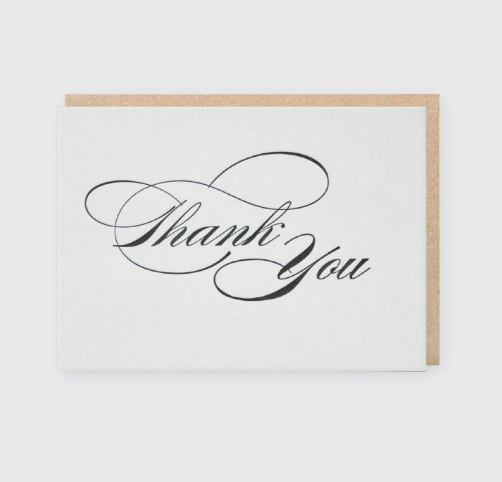 Thank You Simple Script Greeting Card