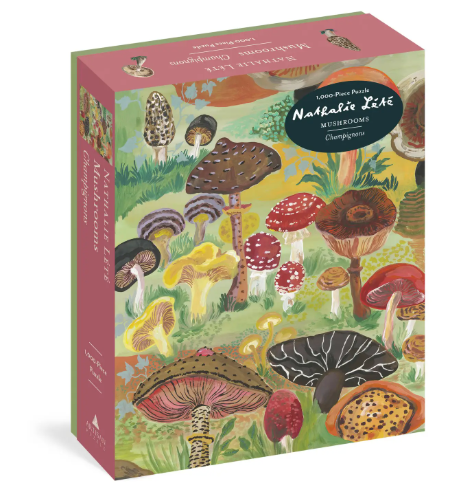 Dive into an enchanted forest with the Nathalie Lete Mushrooms puzzle by Hachette Book Group. This colorful 1,000-piece set is the ultimate escape for art lovers and puzzle enthusiasts alike.