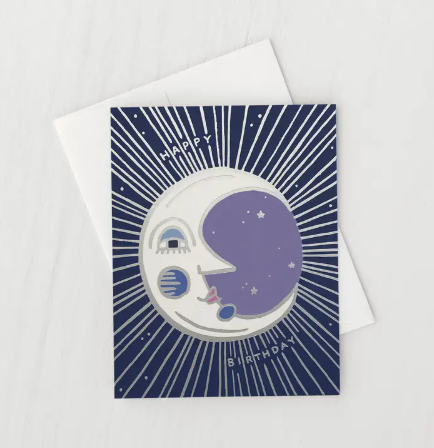 MOON Birthday Card