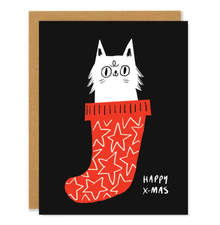 Christmas Stocking - Greeting Card