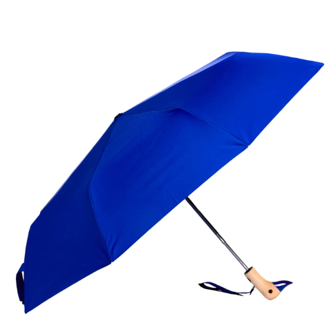 Open Duck Umbrella showcasing its recycled fabric and wind-resistant design - Royal Blue
