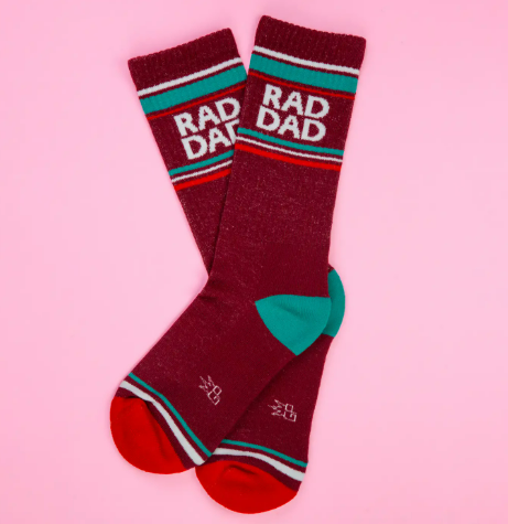 Stylish mid-calf socks for dads, made in the USA with a comfortable unisex fit for everyday wear.