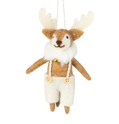 Felt Fox Deer with Shorts Ornament