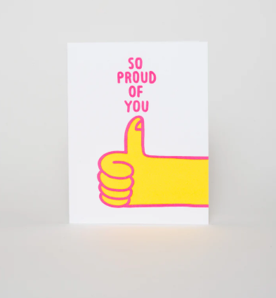 Proud of You Thumbs Up Card