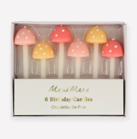 Mushroom Birthday Candles