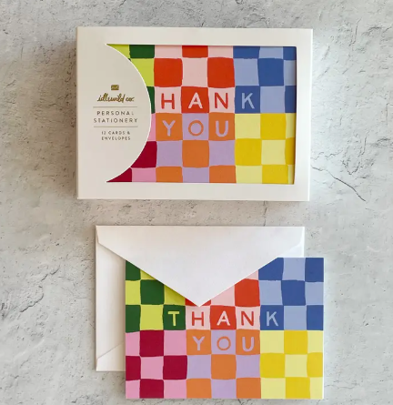 CHECK'Y THANK YOU Notecards - Boxed Set of 12