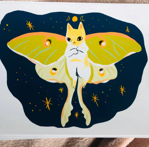 Moth Cat Prints