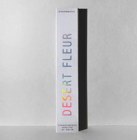 Sustainably sourced incense sticks with a Southwestern-inspired fragrance of desert sage and warm amber.