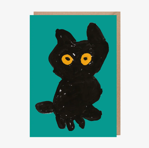 Ava's Black Cat Greeting Card