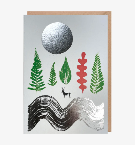 Deer & Sun Landscape Greeting Card