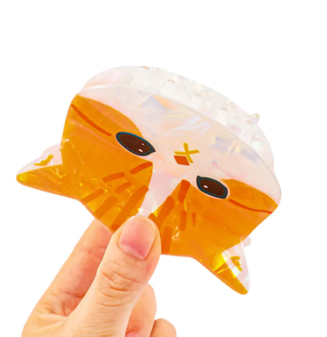 SoapElenGlen cat-shaped hair accessory featuring a cute feline face design for securing updos and hairstyles.
