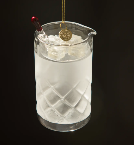 Bar Mixing Glass Holiday Ornament