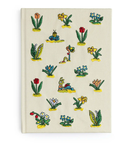 Lowly Worm Embroidered Journal