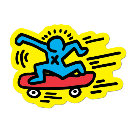 Skater By Keith Haring Sticker